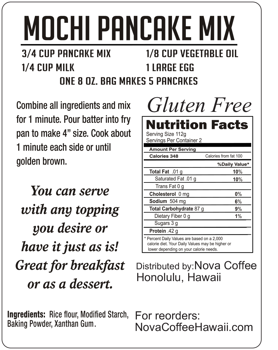 Mochi Pancake and Waffle Mix 8oz | Gluten Free